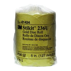 3M 236U Stikit Gold Disc Roll 1424 5 in P180A - Micro Parts & Supplies, Inc.