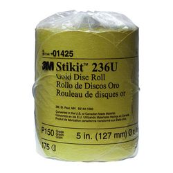 3M 236U Stikit Gold Disc Roll 1425 5 in P150A - Micro Parts & Supplies, Inc.