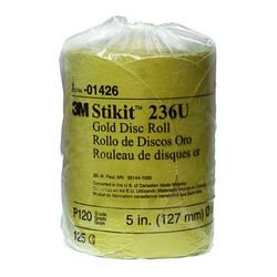 3M 236U Stikit Gold Disc Roll 1426 5 in P120A - Micro Parts & Supplies, Inc.