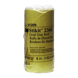 3M 01209 Stikit Gold Disc Roll 6 in P180A - Micro Parts & Supplies, Inc.