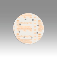 3M 268L Hookit Microfinishing Film Type D D/F Disc 6 in x NH 8 Holes 15 Micron - Micro Parts & Supplies, Inc.