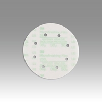 3M 268L Hookit Microfinishing Film Type D D/F Disc 6 in x NH 8 Holes 30 Micron - Micro Parts & Supplies, Inc.