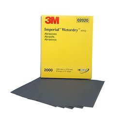 3M 0-00-51131-02020-7 Imperial Wetordry Sheet 2020 9 in x 11 in 2000A  - Micro Parts & Supplies, Inc.