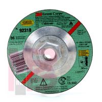 3M 92318 Green Corps Cutting/Grinding Wheel 4-1/2 in x 1/8 in x 5/8-11 Internal 36 - Micro Parts & Supplies, Inc.