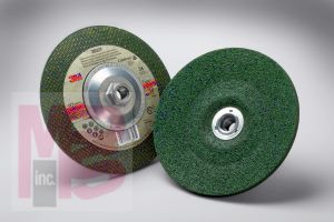 3M 55961 Green Corps Depressed Center Wheel 36 4-1/2 in x 1/4 in x 5/8-11 Internal - Micro Parts & Supplies, Inc.