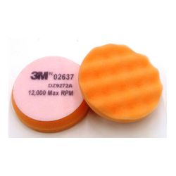 3M 2637 Finesse-it Buffing Pad 3-3/4 in Orange Foam White Loop - Micro Parts & Supplies, Inc.