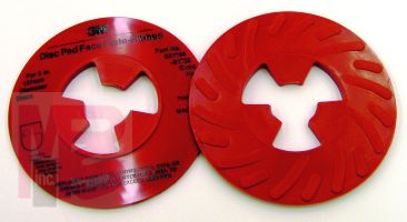 3M Disc Pad Face Plate Ribbed 81732L 5 in Extra Hard Red 10 per case