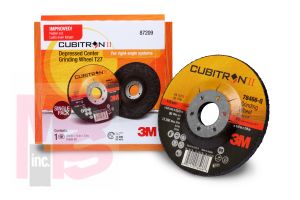 3M Cubitron II Depressed Center Grinding Wheel Trial Pack T27 4.5 in x 1/4 in x 5/8-11 in 10 per case