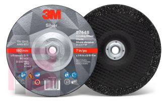 3M Silver Depressed Center Grinding Wheel 87448 T27 Quick Change 7 in x 1/4 in x 5/8-11 in ANSI 10 per inner 20 per case