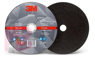 3M Silver Cut-Off Wheel 87471  T1 7 in x .045 in x 7/8 in 25 per inner 50 per case