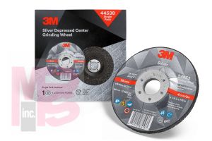 3M Silver Depressed Center Grinding Wheel 44538 T27 4.5 in x 1/4 in x 7/8 in Single Pack 10 per case