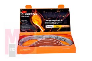 3M Cubitron II Cloth Belt 981F  Kit  1/2 in x 18 in  25 per case