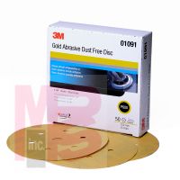 3M 1091 Hookit Gold Paper Disc D/F 6 in P600A - Micro Parts & Supplies, Inc.