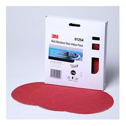 3M 01254 Red Abrasive Stikit Disc Value Pack 6 in P180 - Micro Parts & Supplies, Inc.