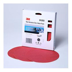 3M 01253 Red Abrasive Stikit Disc Value Pack 6 in P220 - Micro Parts & Supplies, Inc.