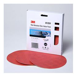 3M 01251 Red Abrasive Stikit Disc Value Pack 6 in P400 - Micro Parts & Supplies, Inc.