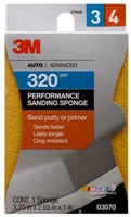 3M 3070 Performance Sanding Sponge 1 inch x 2-5/8 inch 320 Grit - Micro Parts & Supplies, Inc.