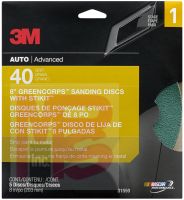 3M Green Corps Sanding Disc with Stikit(TM) Attachment 31550 40 Grit 8 in Disc