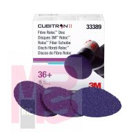 3M 33389 Cubitron II Fibre Roloc Disc 3 in (75mm) 36+ - Micro Parts & Supplies, Inc.