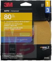 3M 31443 Sanding Discs 6 in 80 Grit - Micro Parts & Supplies, Inc.