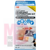 3M Heavy Duty Headlight Restoration Kit with Quick Clear Coat 39175 4/case