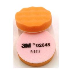 3M 2648 Finesse-it Buffing Pad 3-1/4 in Orange Foam White Loop - Micro Parts & Supplies, Inc.