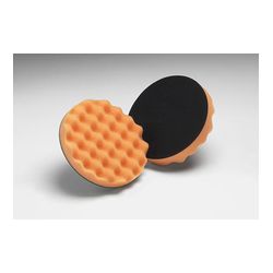 3M 02362B Finesse-it Buffing Pad 5-1/4 in Orange Foam Black Loop - Micro Parts & Supplies, Inc.