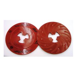 3M 80514 Disc Pad Face Plate Ribbed 7 in Extra Hard Red - Micro Parts & Supplies, Inc.