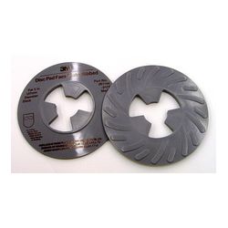 3M 81734 Disc Pad Face Plate Ribbed 5 in Medium Gray - Micro Parts & Supplies, Inc.