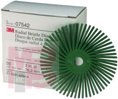 3M Scotch-Brite Radial Bristle Disc  3 in x 3/8 in 50  4 per case