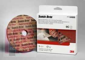 3M RC-UW Scotch-Brite(TM) Rapid Cut Unitized Wheel 6 in x 1/2 in x 1 in 9C CRS+ with #5 telescoping flange adaptor - Micro Parts & Supplies, Inc.