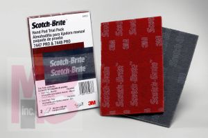 3M HP-HP Scotch-Brite PRO Hand Pad Trial Pack 1 - 6 in x 9 in pad 7447 PRO and 1 - 6 in x 9 in pad 7448 PRO per bag - Micro Parts & Supplies, Inc.