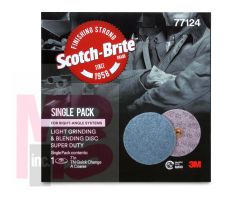 3M Scotch-Brite Light Grinding and Blending Disc 77124  TN Quick Change  7 in x NH  Super Duty  A CRS  Single Pack 10 per case