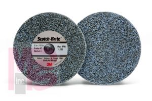 3M Scotch-Brite Roloc Deburr and Finish PRO TR Unitized Wheel 3 in x 1/8 in x NH 8C CRS+ 10 per inner 40 per case