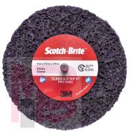 3M Scotch-Brite Clean and Strip XT Pro Disc  Shaft Mount  4 in x 1/2 in x 1/4 in  S XCS  10 per case