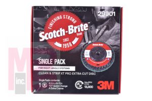 3M Scotch-Brite Clean and Strip XT Pro Extra Cut Disc  T27 Quick Change  4-1/2 in x 5/8 -11 in   Single Pack  A XCS  10 per case