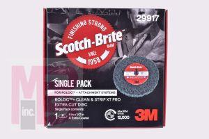 3M Scotch-Brite Roloc + Clean and Strip XT Pro Extra Cut Disc  TR+  4 in x 1/2 in  A XCS  Single Pack  10 per case