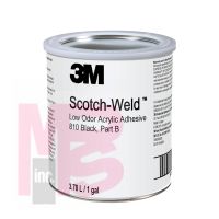 3M Scotch-Weld Low Odor Acrylic Adhesive 810 Black Part B  1 Gallon  4 per case