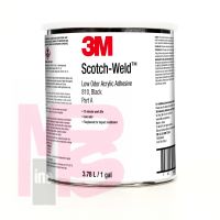 3M Scotch-Weld Low Odor Acrylic Adhesive 810 Black Part A  1 Gallon  4 per case