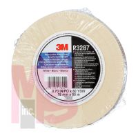 3M Repulpable Heavy Duty Double Coated Tape R3287 White 18mm x 55m 48 per case Bulk