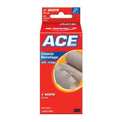 ACE Brand Elastic Bandage W/Clips 207313, 4 in