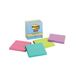 3M 654-6SST Post-it Super Sticky Recycled Notes 3 in x 3 in Assorted Tropical  - Micro Parts & Supplies, Inc.