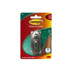 3M 17051BN-B Command Traditional Hook Medium Brushed Nickel - Micro Parts & Supplies, Inc.