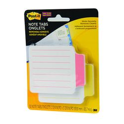 3M 2200-RY Post-it Note Tabs 3 3/8 in x 2 3/4 in Coral Canary Yellow - Micro Parts & Supplies, Inc.