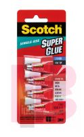 3M Scotch Super Glue Liquid AD114  4-Pack of single-use tubes .017 oz each