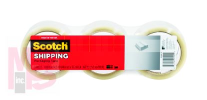 3M Scotch Lightweight Shipping Packaging Tape 3350-3  1.88 in x 54.6 yd (48 mm x 50 m) 3 pack