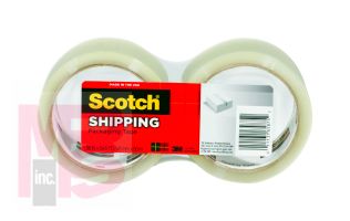 3M Scotch Lightweight Shipping Packaging Tape  3350-2 1.88 in x 54.6 yd (48 mm x 50 m) 2 pack