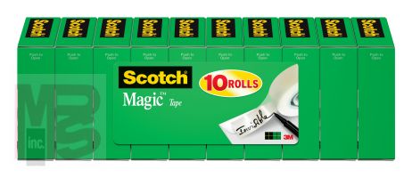 3M Scotch Magic Tape 810S10  3/4 in x 800 in 10 pk