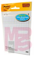 3M Post-it Super Sticky Notes on Grid Paper 4621-2SSGRID  2 Pads/Pack