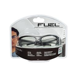 3M 90877-80025T Fuel(TM) X2 Safety Eyewear Gunmetal Gray Frame, Clear Lens - Micro Parts & Supplies, Inc.